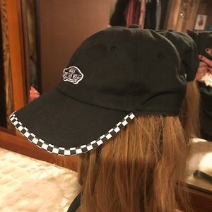 Vans black and checkered adjustable strap-back